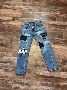 Ralph Lauren Blue Patchwork Boyfriend Jeans